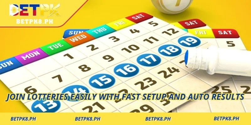 Join lotteries easily with fast setup and auto results